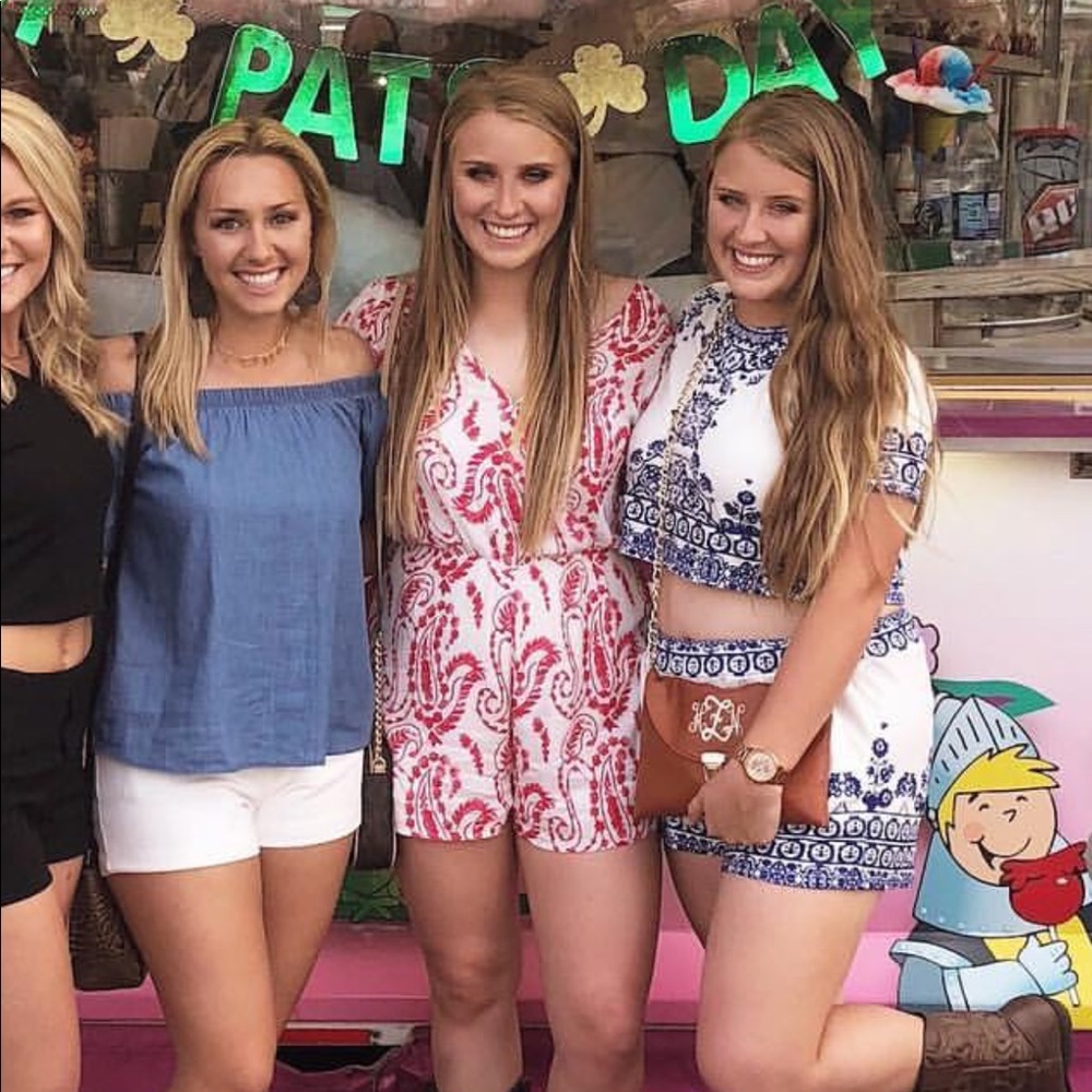 Paisley print romper
